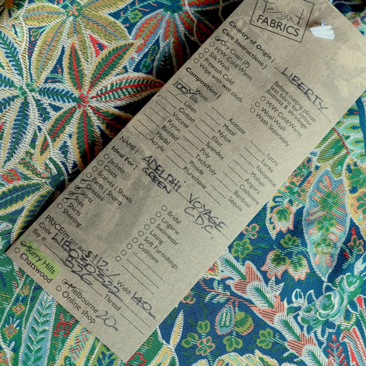 Adelphi Voyage Green Liberty Silk C.D.C