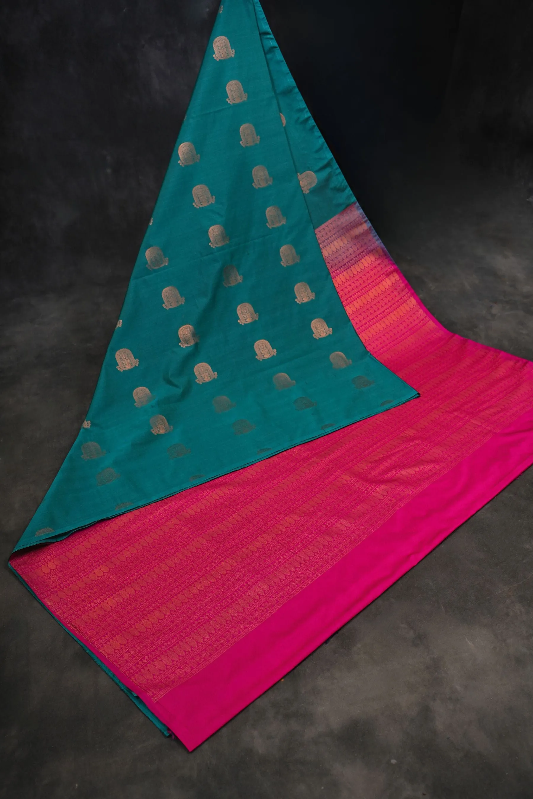 Elegant Borderless Kanchipuram Blend Silk Saree - Traditional Redefined