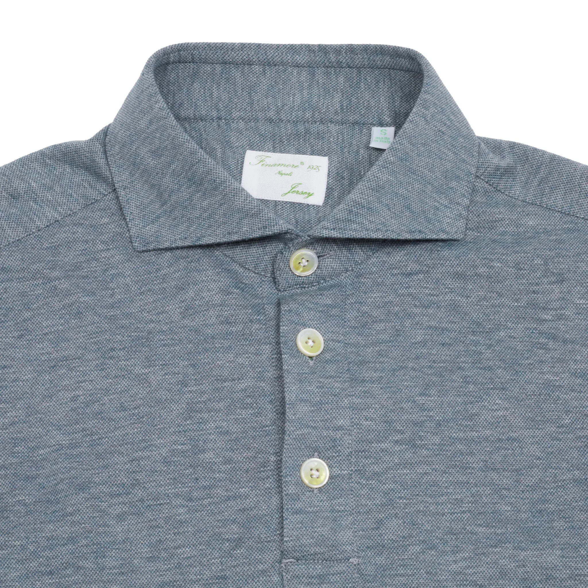 Finamore Orlando Cotton/Cashmere Polo Shirt in Stone