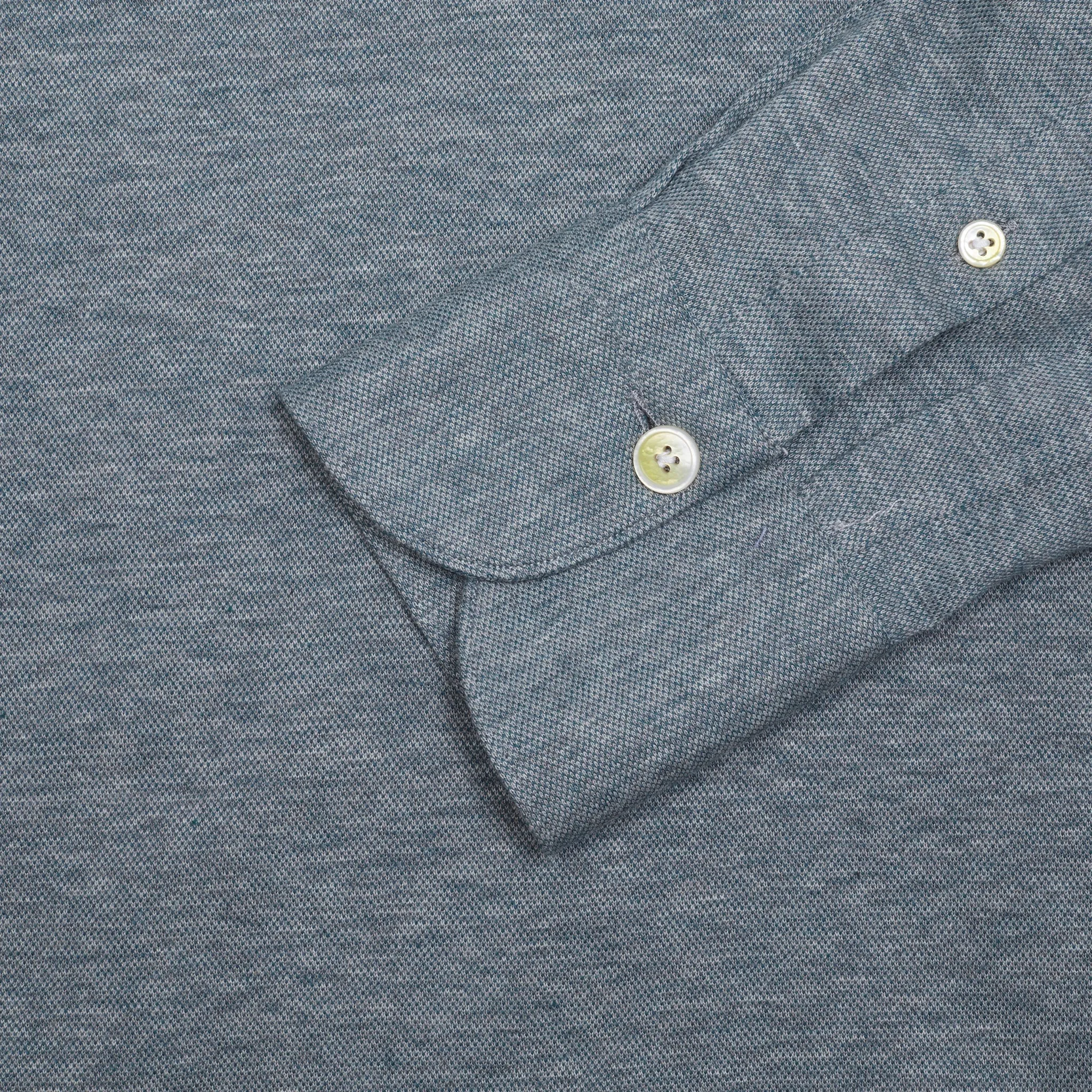 Finamore Orlando Cotton/Cashmere Polo Shirt in Stone