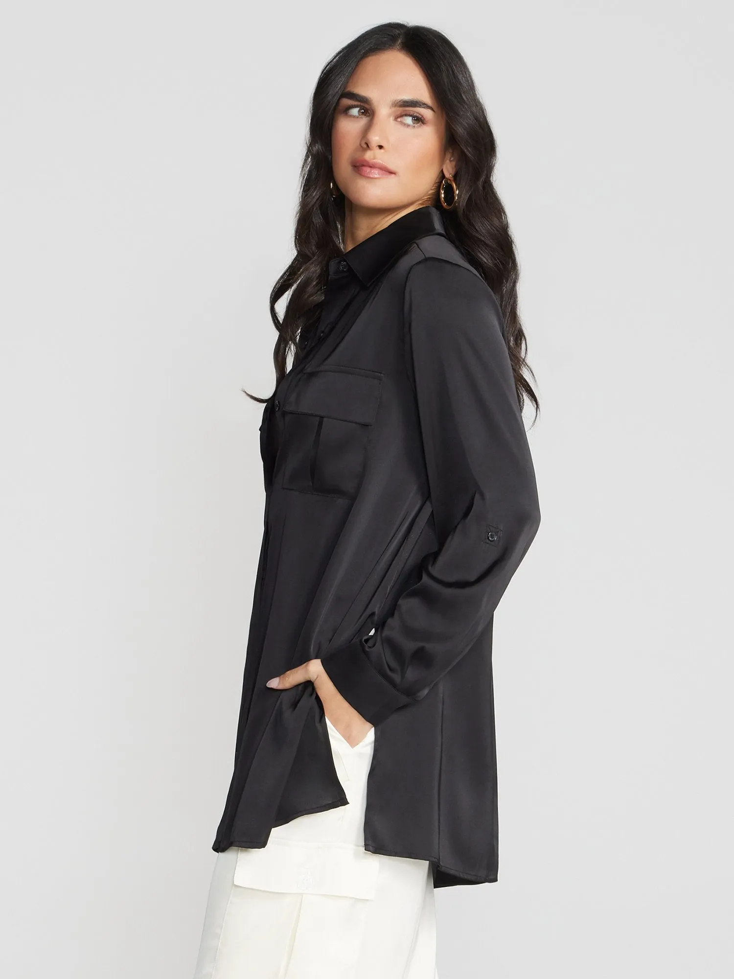 Machella Relaxed-Fit Button-Front Shirt