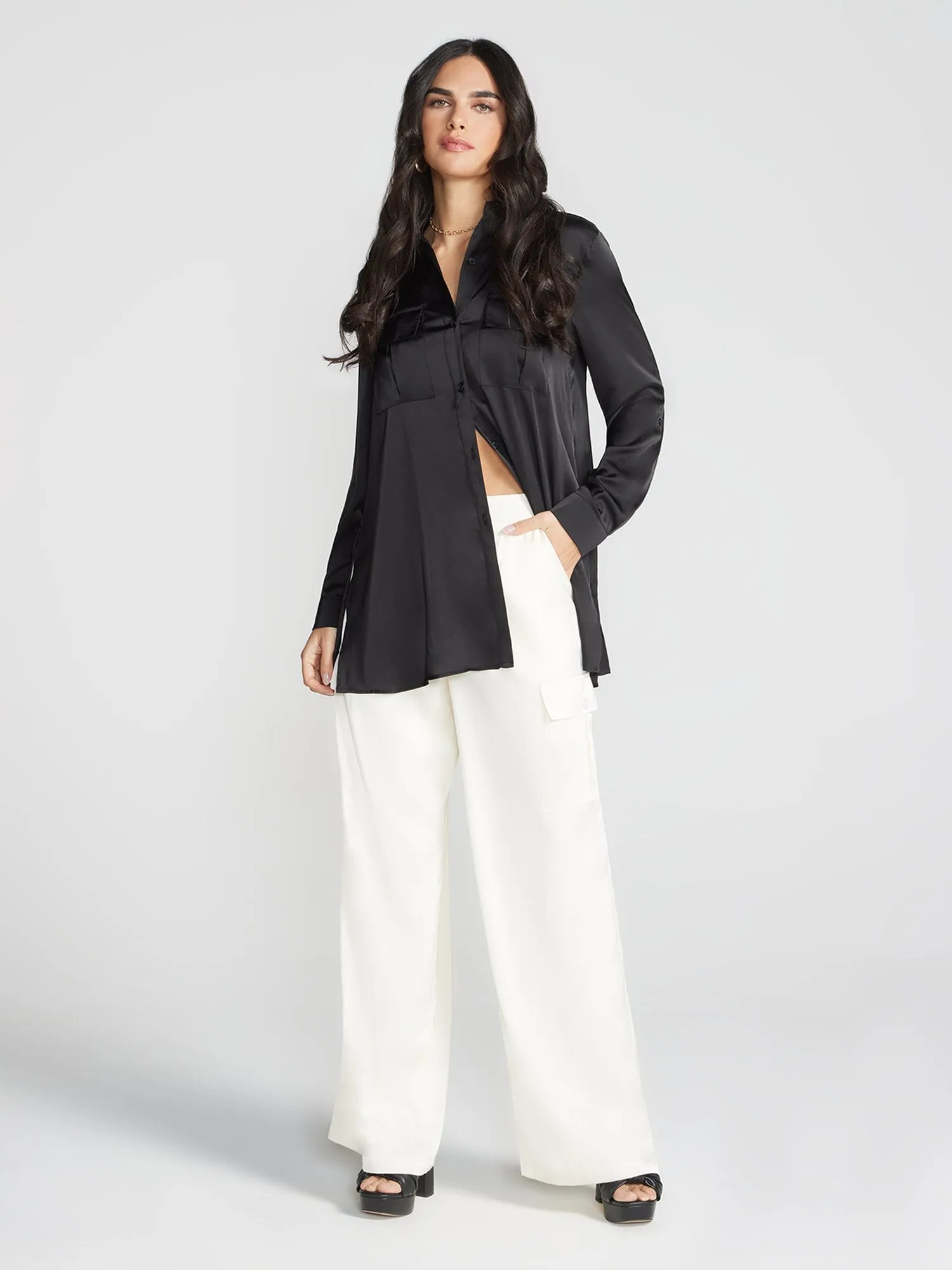 Machella Relaxed-Fit Button-Front Shirt