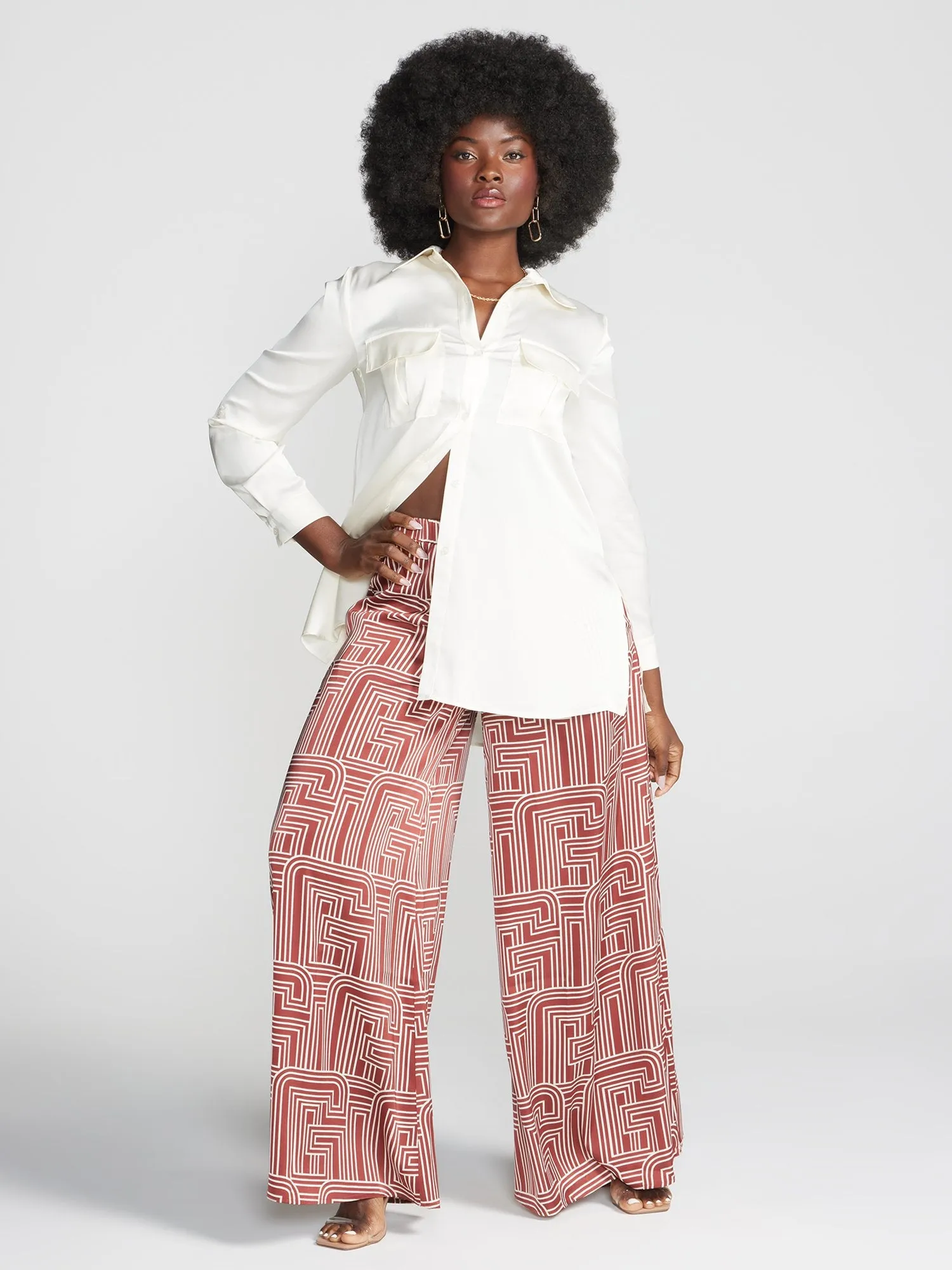 Machella Relaxed-Fit Button-Front Shirt
