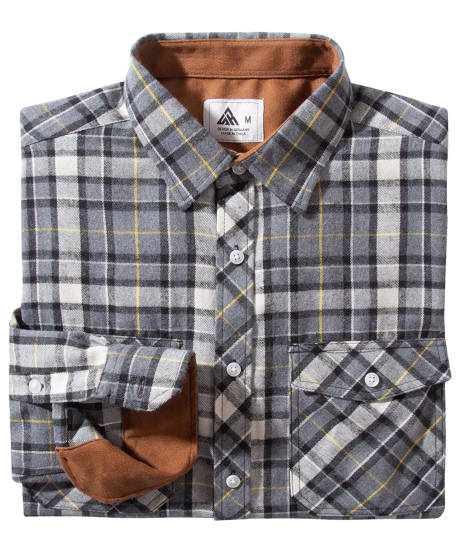 Men's Casual Double Pocket Plaid Shirt-ZPK006241