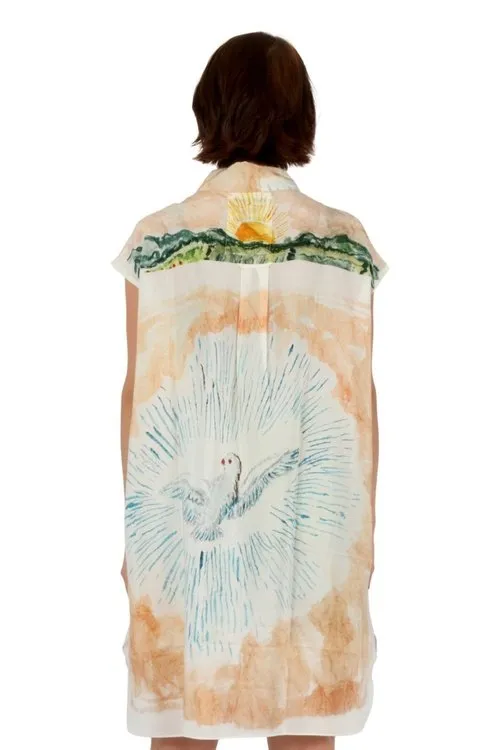 Painted Landscape Sleeveless Shirt