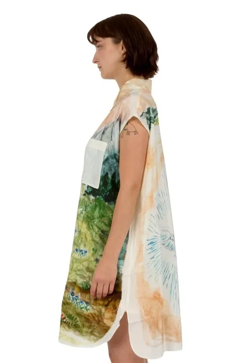Painted Landscape Sleeveless Shirt