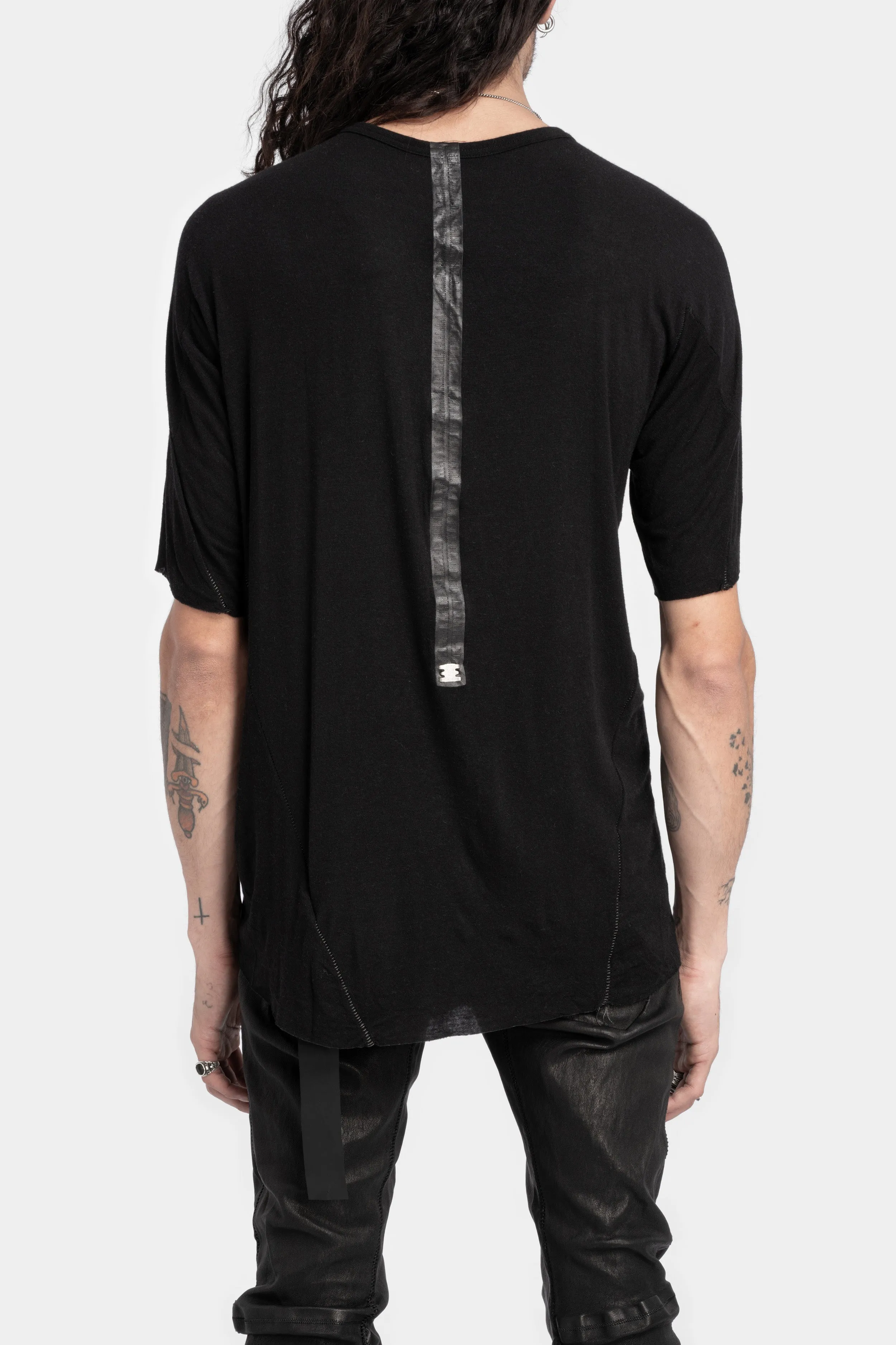 Semi Raglan cashmere blend T-Shirt, Black