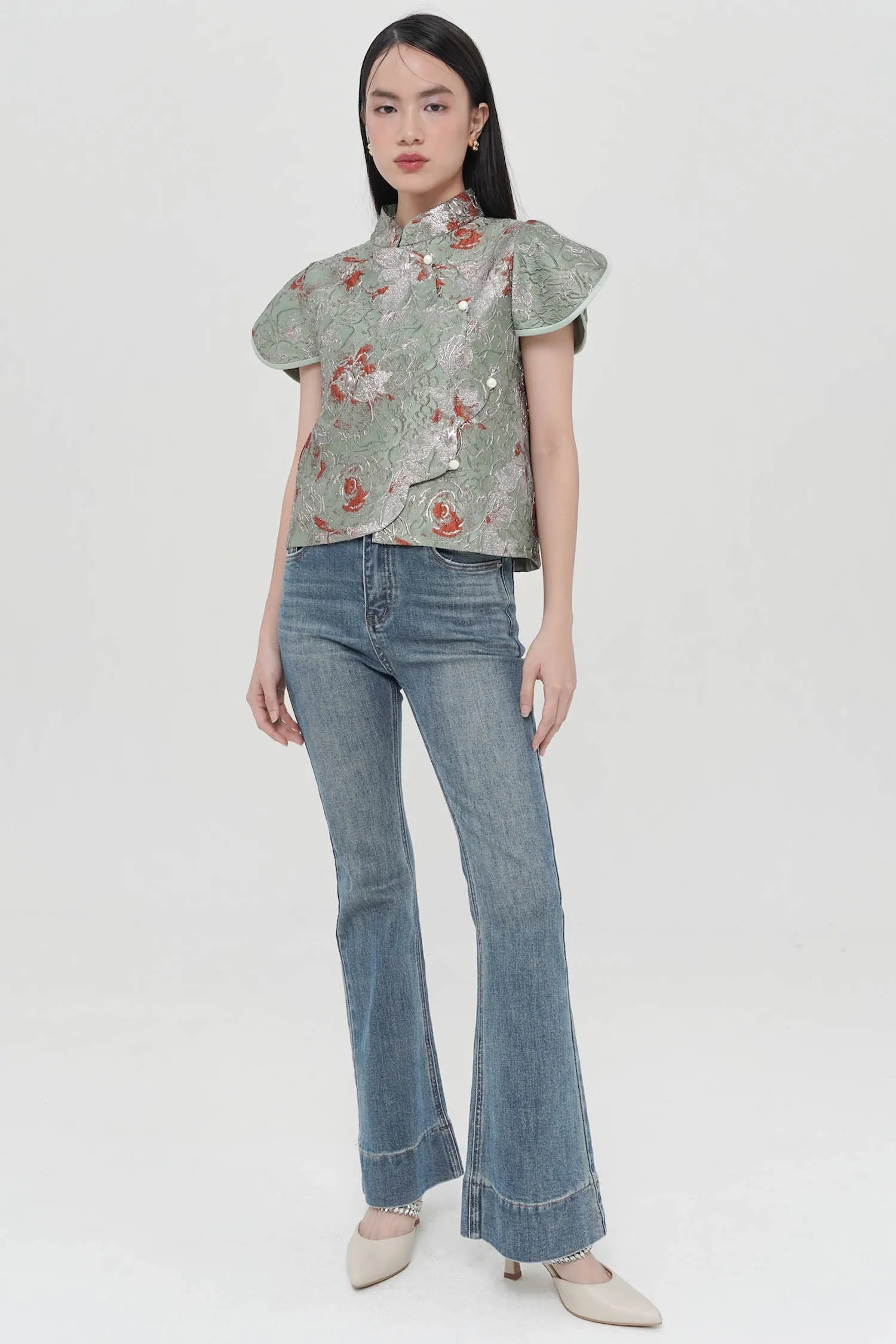 Shi Yun Top In Sage