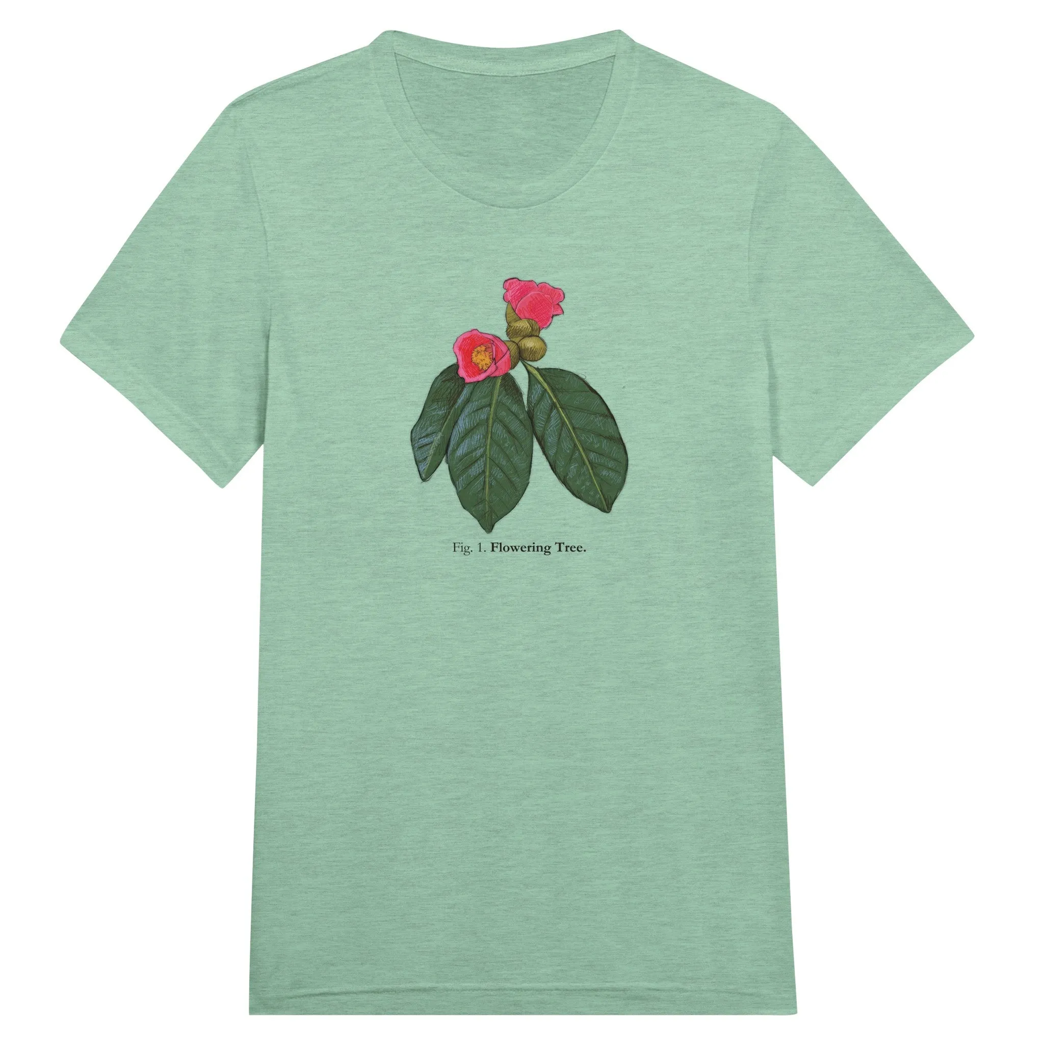 Tree Flower Triblend Unisex Crewneck T-shirt