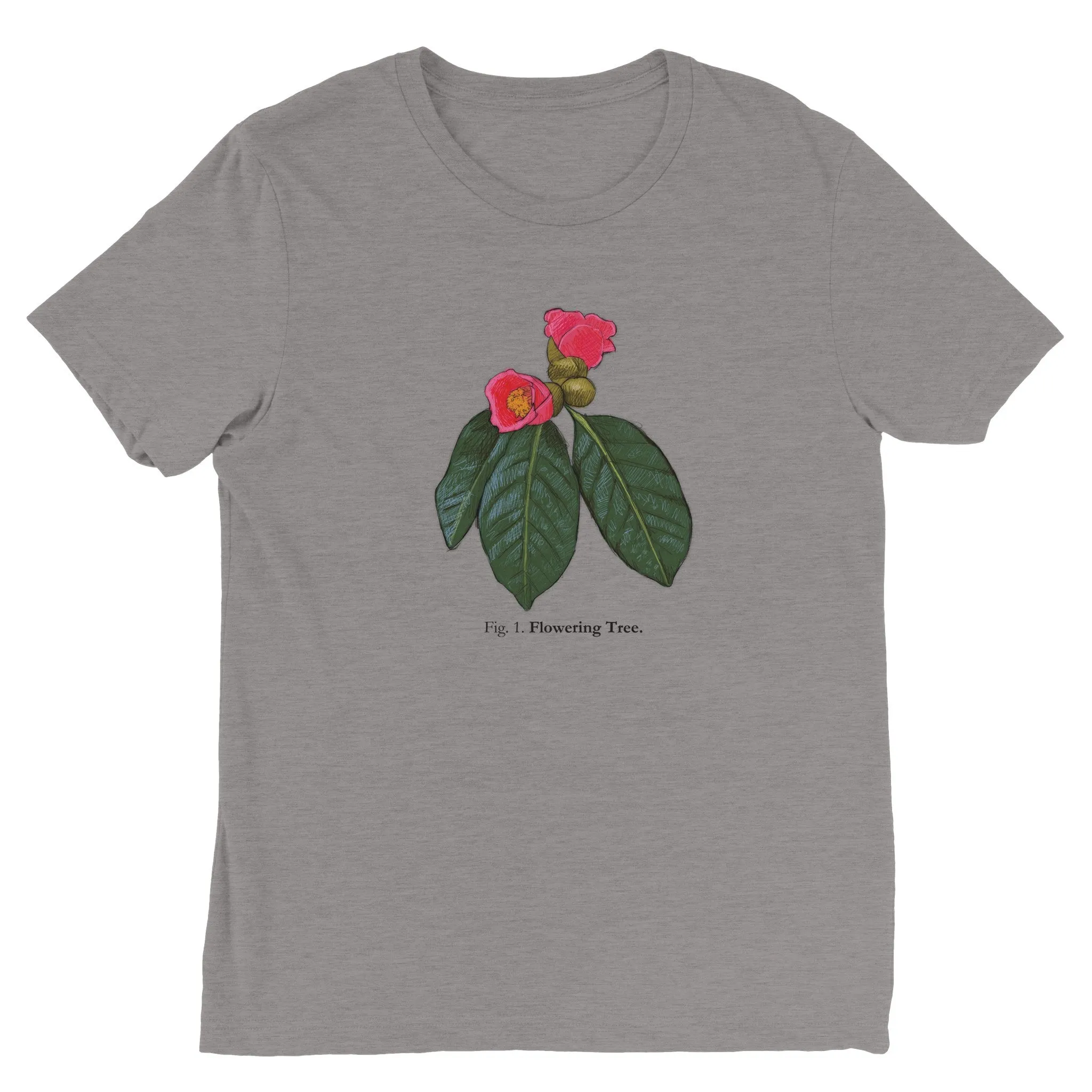 Tree Flower Triblend Unisex Crewneck T-shirt